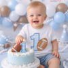 First Birthday Football Applique Design _ Logo 2