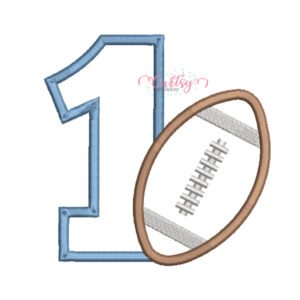 1 Football Applique Design