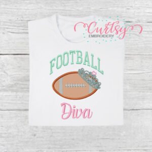 Football Diva Applique Design