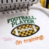 Football Player in Training Applique _ Logo 3 Football Player in Training Applique _ Logo 3