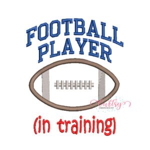 Football Player In Training Applique
