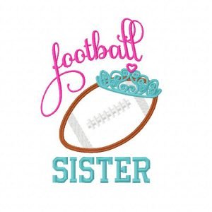 Football Sister Applique Design