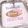 Football Sister Applique Design _ Logo 3 Football Sister Applique Design _ Logo 3