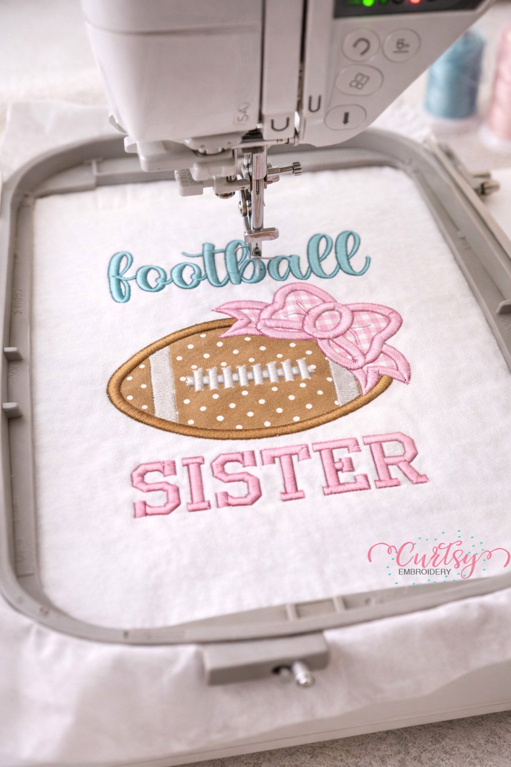 Football Sister Applique Design _ Logo 3