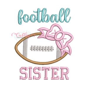 Football Sister Applique Design