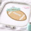 Football with Tiara Applique Design _ Logo 3