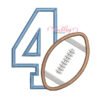 Fourth Birthday Football Applique Embroidery Design _ Website