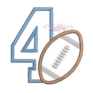 4 Football Applique Design