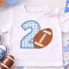 Second Birthday Football Applique Embroidery Design _ Logo 1