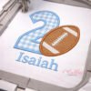 Second Birthday Football Applique Embroidery Design _ Logo 3
