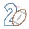 Second Birthday Football Applique Embroidery Design _ Website