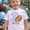 Third Birthday Football Applique Embroidery Design _ Logo 2