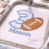 Third Birthday Football Applique Embroidery Design _ Logo 3