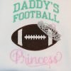 daddys football princess applique design daddys football princess applique design