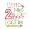 Little Miss 2nd Grade Cutie Applique Design _ Website Little Miss 2nd Grade Cutie Applique Design _ Website