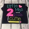 Little Miss 2nd Grade Cutie Applique Shirt 2 Little Miss 2nd Grade Cutie Applique Shirt 2