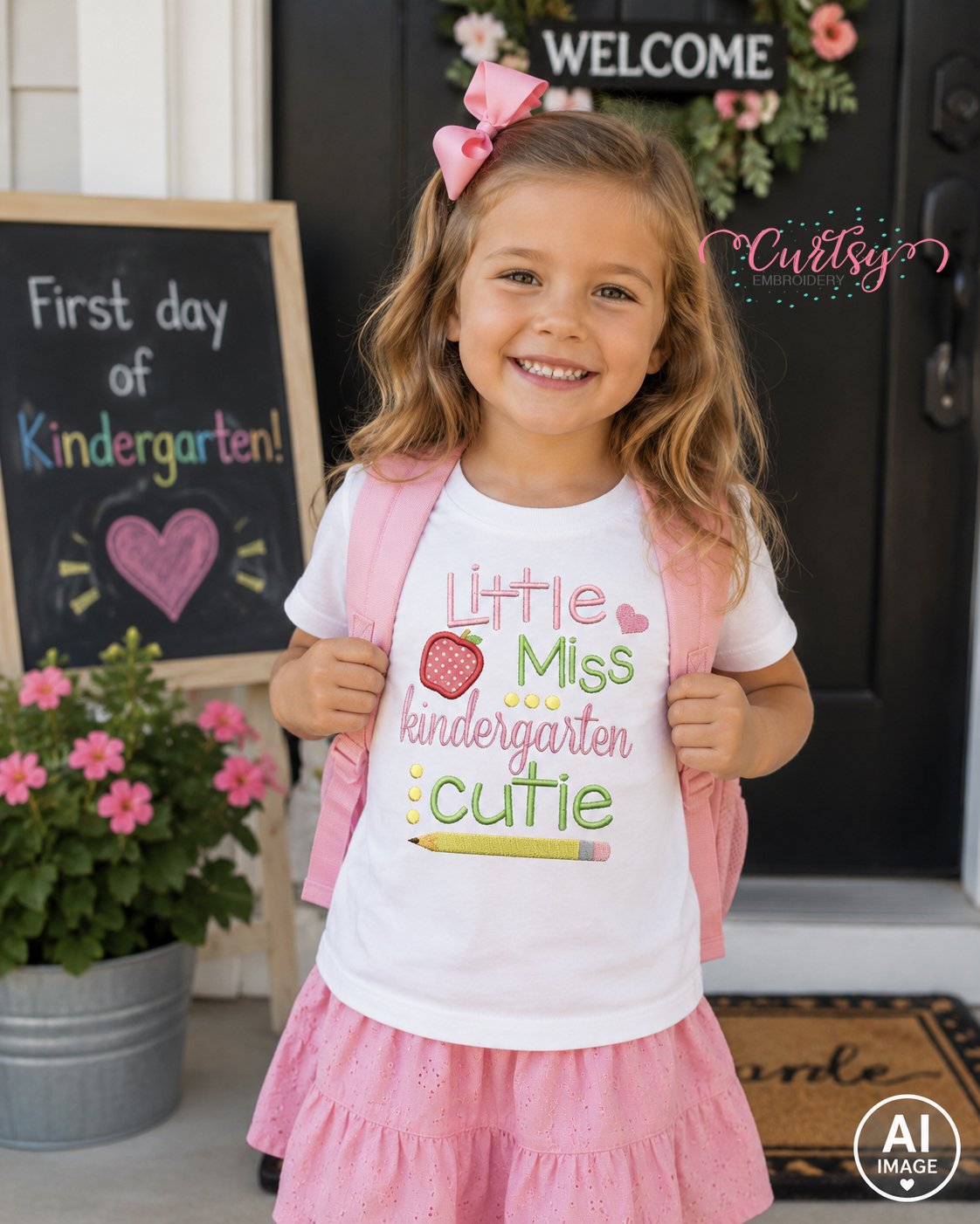 Little Miss Kinderfarten Cutie Applique Design _ Logo 2 Little Miss Kinderfarten Cutie Applique Design _ Logo 2