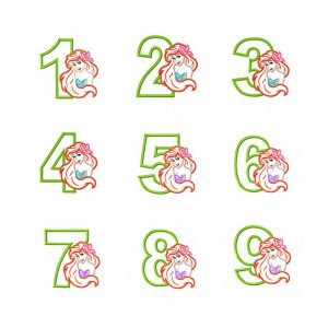 Mermaid Birthday Applique Set