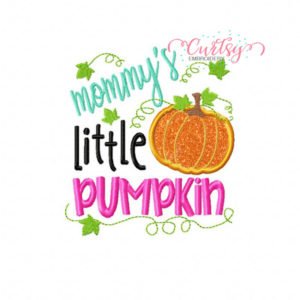 Mommys Little Pumpkin Applique