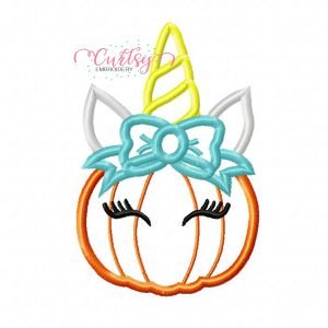 Unicorn Pumpkin Applique