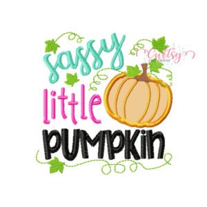 Sassy Little Pumpkin Applique