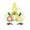 Thanksgiving Unicorn Applique Design