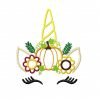 Thanksgiving Unicorn Applique Design