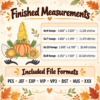 Thanksgiving unicorn applique finished measurements and included embroidery file formats