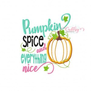 Pumpkin Spice Applique Design