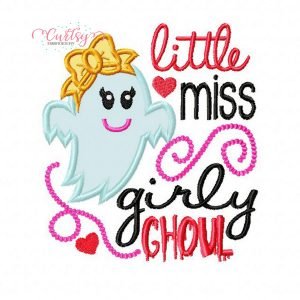 Little Miss Girly Ghoul Applique