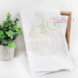 Redwork Pumpkin Embroidery