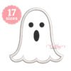 Ghost applique design for Halloween machine embroidery available in 17 sizes