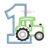 1st Birthday Tractor Applique Design