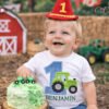 1st Birthday Tractor Applique Design Logo 2