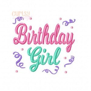 Birthday Girl Confetti Design