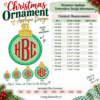 Christmas ornament applique embroidery design available in 15 sizes from 2.5 to 9.5 inches