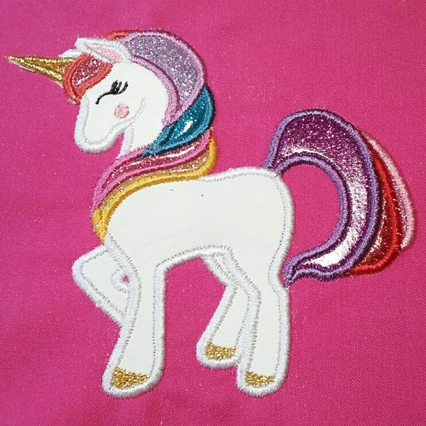 Unicorn Rainbow Applique Curtsy Embroidery