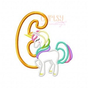 6 Unicorn Applique Design
