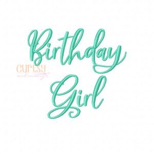Birthday Girl Embroidery Design
