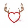 Heart with Antlers Applique Design Heart with Antlers Applique Design