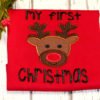 My First Christmas Boy Reindeer Applique Picture 2 My First Christmas Boy Reindeer Applique Picture 2