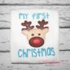 My First Christmas Boy Reindeer Applique Picture 3 My First Christmas Boy Reindeer Applique Picture 3