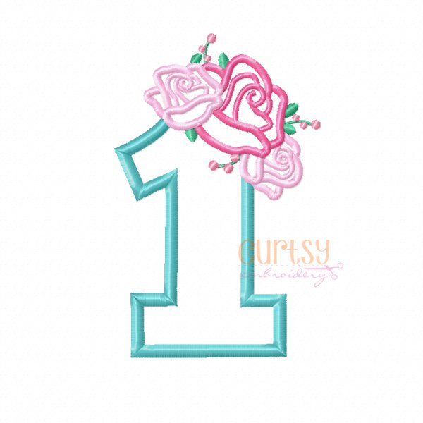 1 Roses Applique Design 1 Roses Applique Design