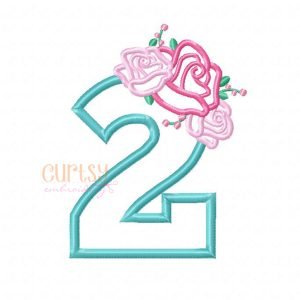 2 Roses Applique Design