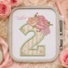 2nd Birthday Roses Applique Design _ Logo 3