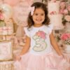 3rd Birthday Roses Applique Design _ Logo 2