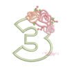 3rd Birthday Roses Applique Design _ Website