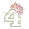 4th Birthday Roses Applique Design _ Website