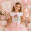 5th Birthday Roses Applique Design _ Logo 2