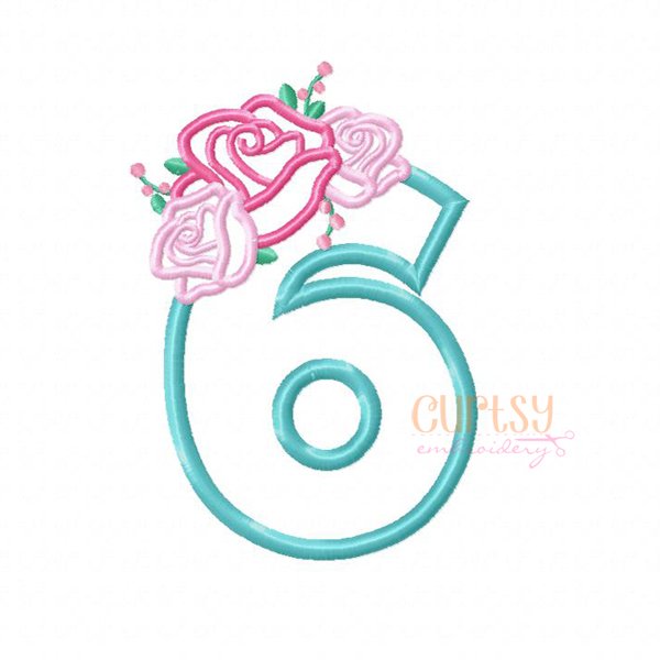 6 Roses Applique Design 6 Roses Applique Design